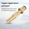 garden brass adjustable spray gun hose nozzle high pressure straight copper gun for car washing garden brass adjustable spray gun hose nozzle high pressure straight copper gun for car washing