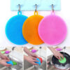 6Pcs Silicone Cleaning Brushes Soft Silicone Scouring Pad Washing Sponge Dish Bowl Pot Cleaner Washing Tool Kitchen Accessories