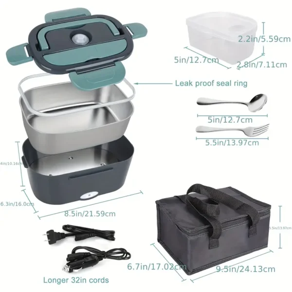 2-In-1 Electric Heating Lunch Box Car