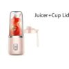 Portable Juicer Blender 400ml Electric Fruit Juicer USB Charging Lemon Orange Fruit Juicing Cup Smoothie Blender Machine 2cups