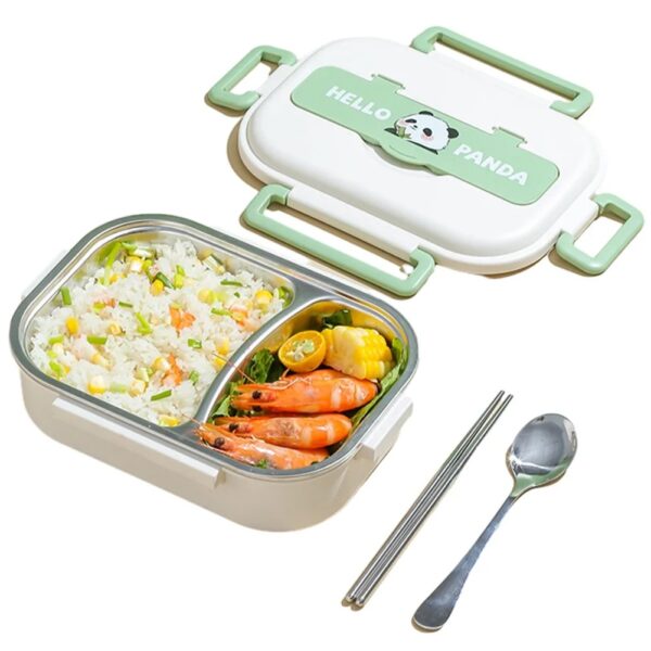 stainless leakproof lunch box panda for kids