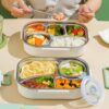 stainless leakproof lunch box panda for kids