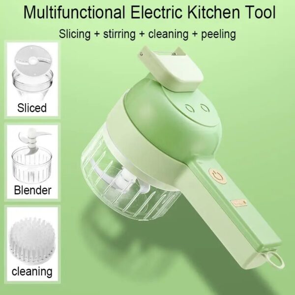 4 In 1 Electric Vegetable Cutter Set