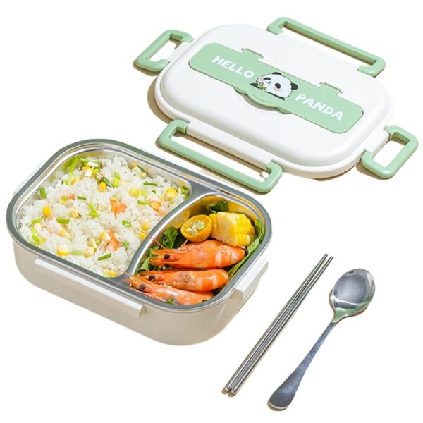stainless leakproof lunch box panda for kids