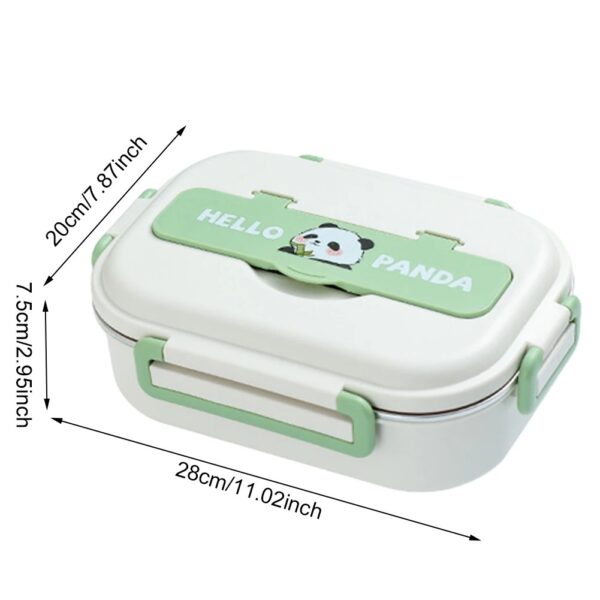 stainless leakproof lunch box panda for kids