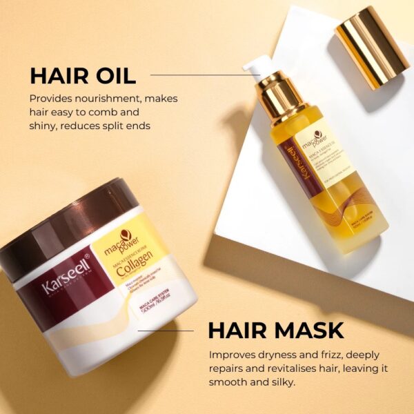 karseell collagen hair treatment deep repair hair mask 500ml + argan oil hair serum 50ml for dry damaged hair all hair types karseell collagen hair treatment deep repair hair mask 500ml + argan oil hair serum 50ml for dry damaged hair all hair types