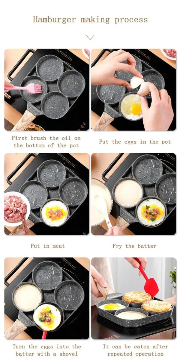 Four-hole Frying Pot Pan