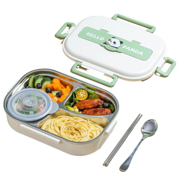 stainless leakproof lunch box panda for kids