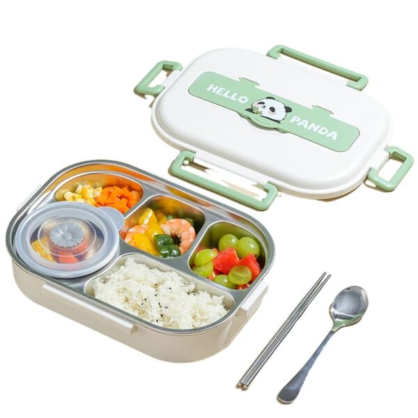 stainless leakproof lunch box panda for kids